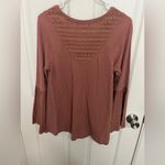 Free People Parisian Nights Suyluita Rose Long Sleeve Eyelet Top Photo 5