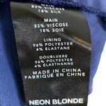 Neon Blonde Navy Blue Velvet Velour Maxi Criss Cross Open Back Dress Small Photo 9