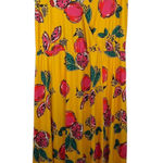 Eloquii Yellow Pomegranate Print Maxi Dress Sz 18 Colorful Fruit Resort Stretch Photo 0