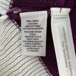 Loft Sweater Womens Extra Small White Purple Stripe Linen Cotton Casual Preppy Photo 7