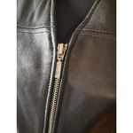 Limited America Women’s Black Leather Vest – Full Zip Moto Style Photo 1