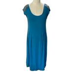 Soma  Teal COOL DAYS  Dress with Metallic Details at shoulders Size SMALL Photo 1