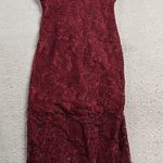 Bardot Burgundy Maroon Red Lace Sweetheart MIDI Cocktail Formal Dress Size XS 4 Photo 0