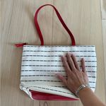 Believe Striped Beach Bag On The Go Bag White Photo 2