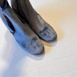 Ivanka Trump  Blue Grey Velvet Ankle Sock Boots Womens 7 Fall Classic Heeled Photo 4