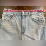 ZARA High Rise Wide Leg Factory Distressed Light Wash Denim Jeans Size 8 *Flawed Photo 13