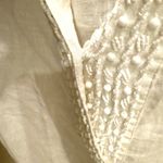 Lilly Pulitzer  White Linen Beaded Tunic Top Cover Up Size S Photo 4