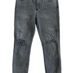 AGOLDE Sophie High Rise Distressed Crop Jeans in Washed Black Grey Size 30 Photo 2