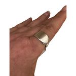 American Vintage Unisex Size 9 Sterling Silver Plated Spoon Ring Photo 3