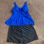 Summer Mae Two Piece Tankini with Shorts Set Swimsuit Plus Size 22W Blue NWT Photo 1