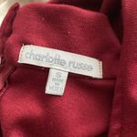Charlotte Russe  Red Chocker V Neck Bodysuit Size S Photo 5