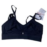 Simple Wishes Maternity Nursing Pumping Bra 11640 Wireless Black Women's Medium Photo 0