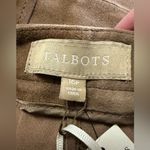 Talbots 100% Goat Stretch Suede Leather Pants Luxury NWT Side Zip Petite 16P Photo 1