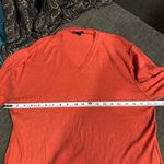 Gap Women Orange V-Neck Cotton Long Sleeve Relaxed Fit Sweater Size L Photo 9