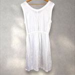 Flax  JEANNE ENGELHART Linen Cinch Waist Sleeveless‎ Midi Dress Lagenlook Sz M Photo 3