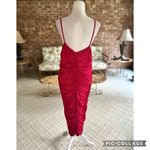Club L London Red Ruched Bodycon Midi Dress NWT 16 Photo 8