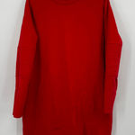 ASOS  Red Long Sleeve Crew Neck Sweatshirt Dress Moto Elbow Details US 16 Photo 0