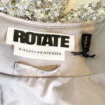 ROTATE BIRGER CHRISTENSEN Samantha Sequined Stretch Mini Wrap Dress Silver 4 Photo 8