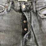 ZARA  Charcoal Denim distressed grey straight leg ripped denim jeans Photo 4