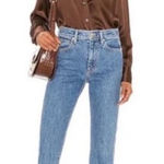 SLVRLAKE London Jeans Size 27 Blue Raw Hem High Rise Straight Leg Denim Photo 0