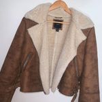 Forever 21 Faux Fur Suede Full Zip Moto Jacket Photo 3