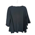 El. Story by Italy Black Stingray Blouse Large Flare Sleeve Relaxed Minimalist Photo 1