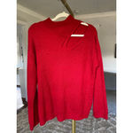 ASTR Women's  The Label Red Cutout Mock Neck Ribbed Sweater Size L Photo 2