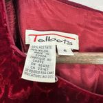 Talbots  Dress 6 Red Velvet Burnout Midi Vintage Whimsigoth Holiday‎ Romantic 90s Photo 4