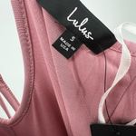 Lulus  blush pink s modal blend midi slip tie back strappy dress slinky sexy Photo 3