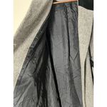 Vintage Deadstock Noble Fashions Wool Herringbone Maxi Pea Coat Sz 8 Velvet Trim Black Photo 3