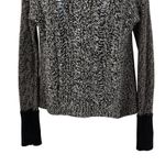 American Eagle Chunky Knit Distressed Wool Blend Marled Long Sleeve Sweater Top Photo 3