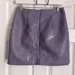 Nasty Gal Lilac Croc Mini Skirt size 6 Purple Photo 4