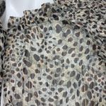 ZARA Brown Tan Leopard Animal Print Long Sleeve Ruffle Tiered Mini Dress Sz XS Photo 10