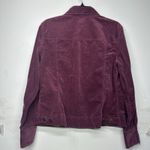 Charter Club  Women’s Medium Corduroy Jacket Purple Zip Front Long Sleeve Photo 8