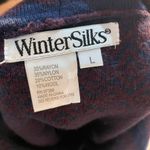 Womens WinterSilks Cardigan Duster Sweater Burgundy Blue Geometric Knit Large‎ Purple Photo 8