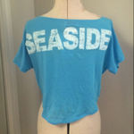 Seaside Cold Shoulder Crop Top Aqua Spirit Jersey T Photo 0