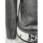 Trouvé Metallic Sliver Blazer Front Zip Zip Sleeves Size Small EUC Silver Photo 10