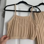 2 Piece Crochet Skirt & Tanktop Set Tan Photo 2