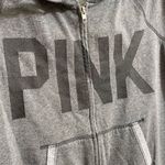PINK - Victoria's Secret VTG PINK Y2K Rainbow 86 Heather Gray Zip Hoodie Sweater Medium Photo 2