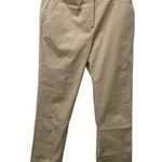 Gerard Darel Chino Pants 4 Khaki Straight Leg Cotton High Waist Chic Office Work Photo 0