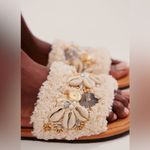 Free People  Shipwreck Shell Sandals US W11 Beach Vacation Slides Artisan Photo 2