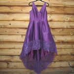 Monique Lhuillier NWT Purple Hi Lo Dress Gown Photo 1