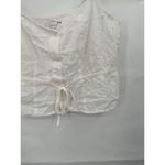 Louna Blouse Women Large White Eyelet Ruffle Shoulder Rent The Runway Cropped Photo 3