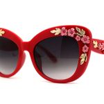 Cateye Floral Sunglasses Red Photo 0