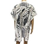 G Open Front Animal Print Print Kimono Coverup Jacket Top One Size Fits Most White Size L Photo 3