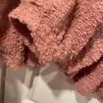 Wild Fable  Size L Pink Mauve Oversized Open Front Boucle Knit Split Hem Cardigan Photo 6