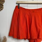 Free People  skort orange tiered short linen viscose blend spring summer Small Photo 1