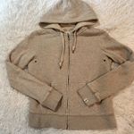 J.Crew Vintage Sherpa Lined Zip Hoodie Sweatshirt Beige Size Small Photo 1