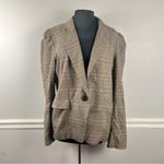 Free People  Rianne Plaid Single Button Blazer puff sleeve Size Large Photo 1