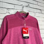 Puma  evoKNIT ¼‑Zip Sweater XL Pink Red Corica Park Streetwear Athleisure Top Photo 2